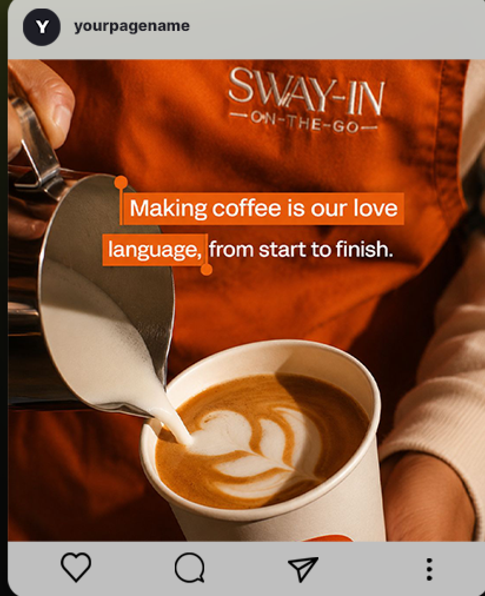 Sway-In latte art post
